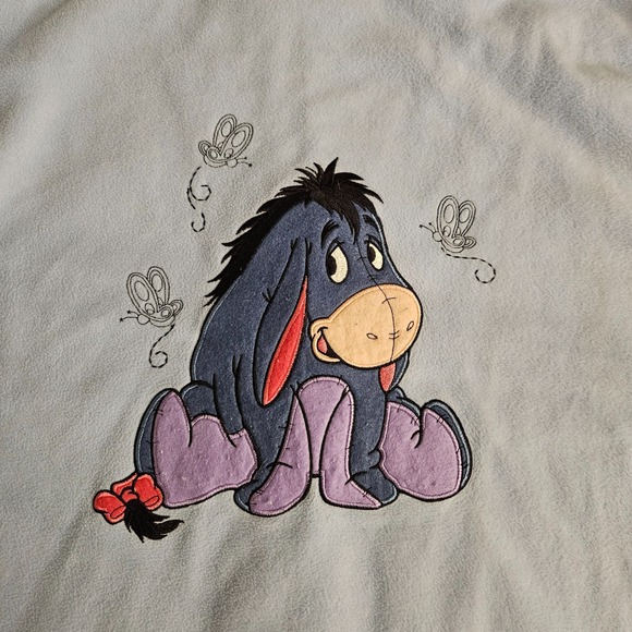 Disney Eeyore Women's 2X Zip Hoodie Sweatshirt Light Blue Fleece Plus Size - Picture 5 of 8